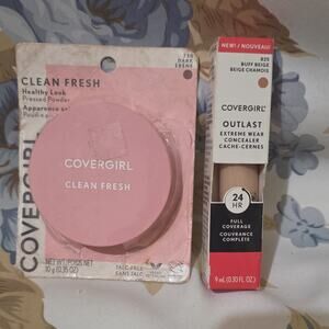 COVERGIRL Clean Fresh 230 Powder, Outlast Concealer 825 Buff Beige Lot